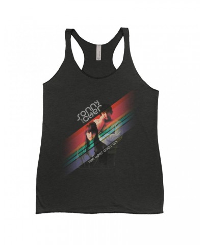 Sonny & Cher Ladies' Tank Top | The Beat Goes On Primary Color Stripes Shirt $3.14 Shirts