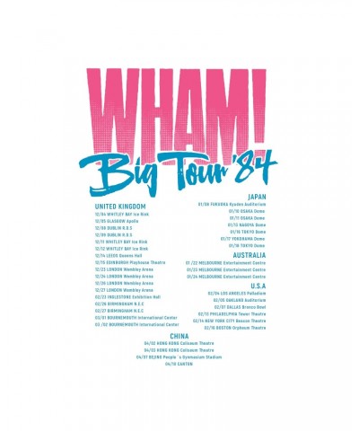 Wham! T-Shirt | Big Tour ’84 Shirt (Reissue) $8.69 Shirts