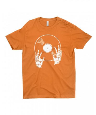 Music Life T-Shirt | Skeletons Spin Vinyl Too Shirt $8.77 Shirts