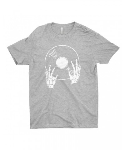 Music Life T-Shirt | Skeletons Spin Vinyl Too Shirt $8.77 Shirts