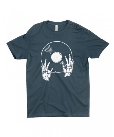 Music Life T-Shirt | Skeletons Spin Vinyl Too Shirt $8.77 Shirts