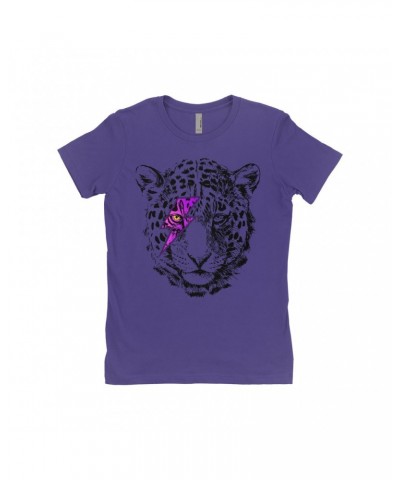 Music Life Ladies' Boyfriend T-Shirt | Glam Rock Leopard Shirt $9.49 Shirts