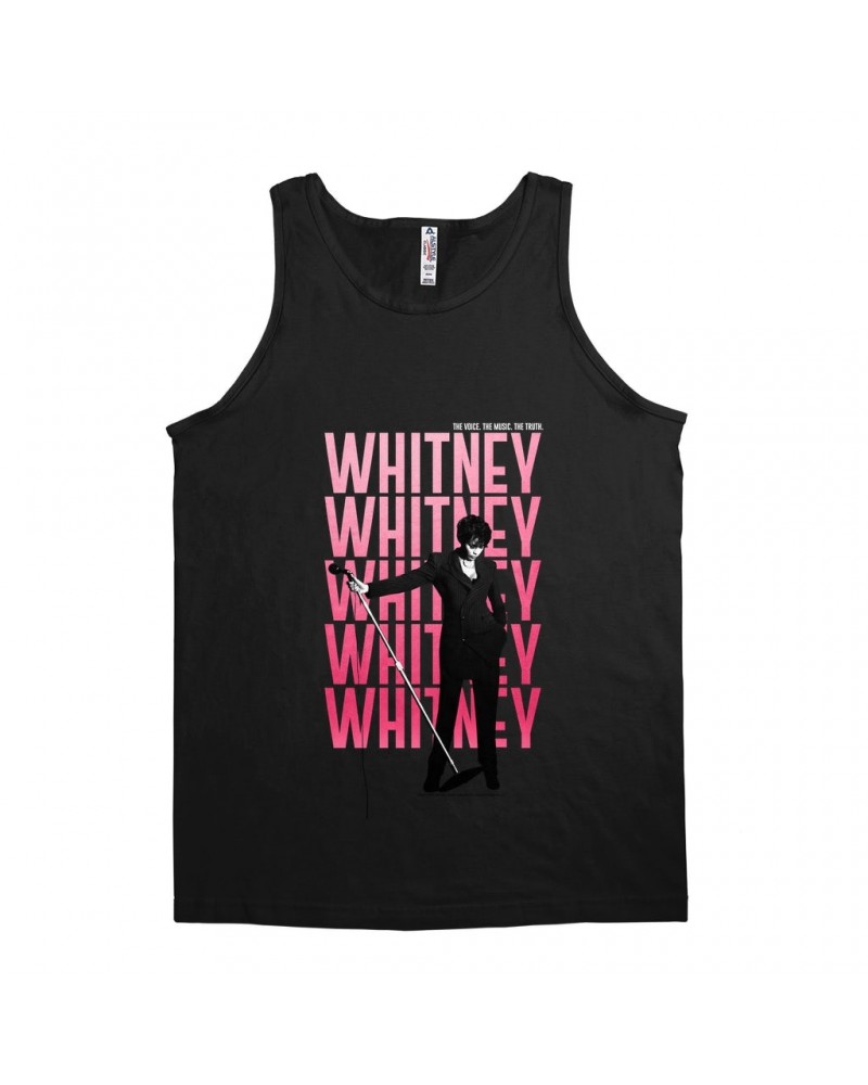 Whitney Houston Unisex Tank Top | Voice Music Truth Cover Art Ombre Pink Image Shirt $10.72 Shirts