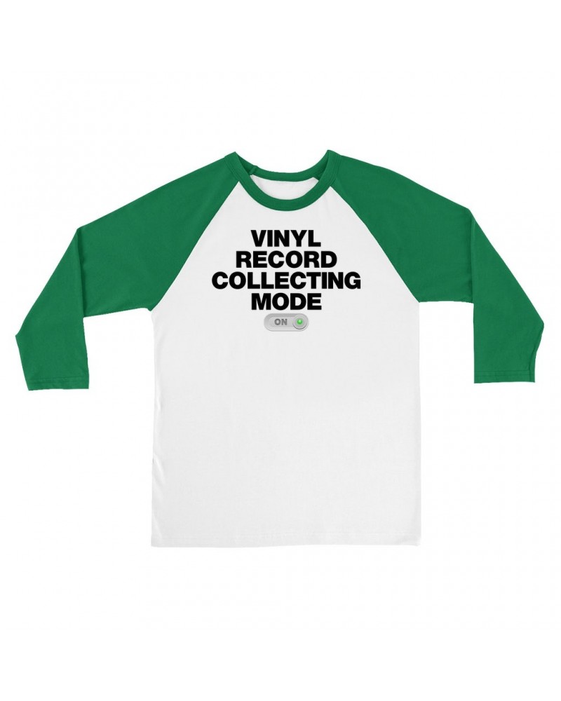 Music Life 3/4 Sleeve Baseball Tee | Vinyl Record Collecting Mode On Shirt $6.59 Shirts