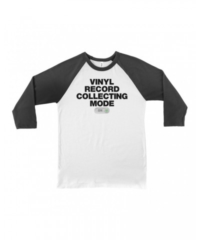 Music Life 3/4 Sleeve Baseball Tee | Vinyl Record Collecting Mode On Shirt $6.59 Shirts