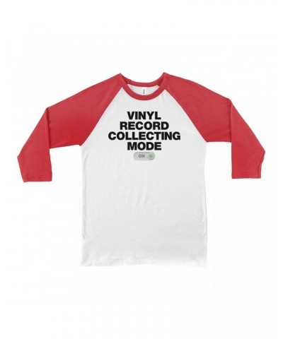 Music Life 3/4 Sleeve Baseball Tee | Vinyl Record Collecting Mode On Shirt $6.59 Shirts