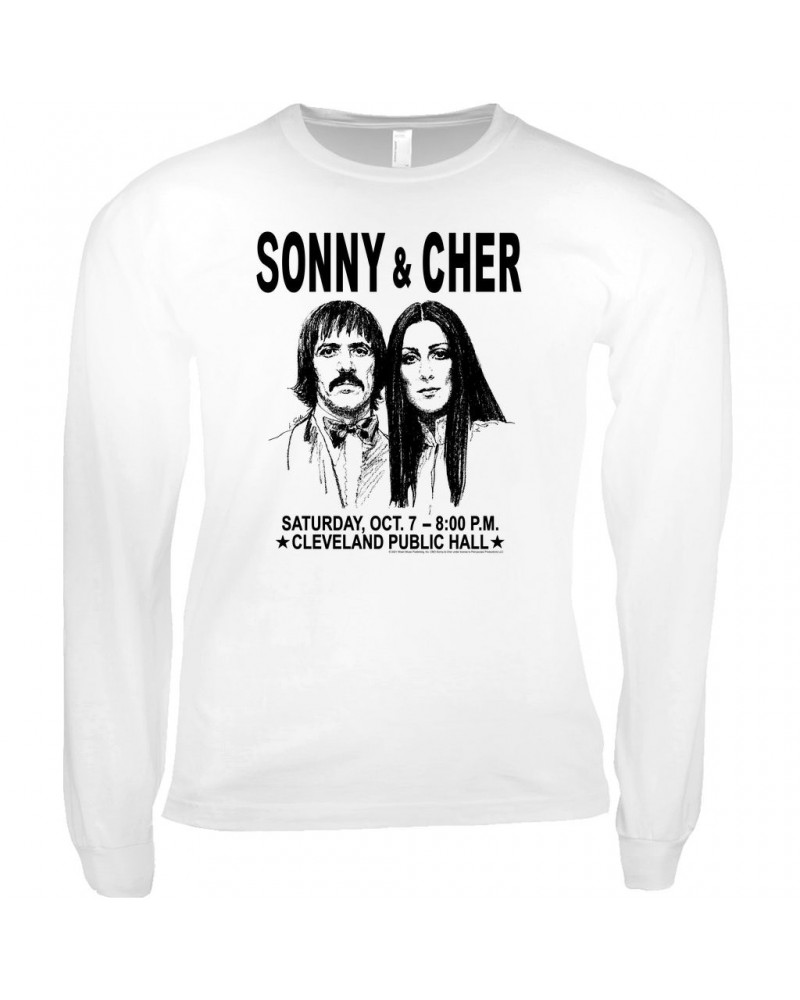 Sonny & Cher Long Sleeve Shirt | Cleaveland Hall Concert Poster Shirt $10.13 Shirts