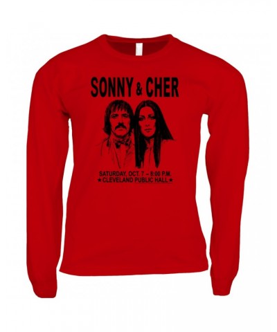 Sonny & Cher Long Sleeve Shirt | Cleaveland Hall Concert Poster Shirt $10.13 Shirts