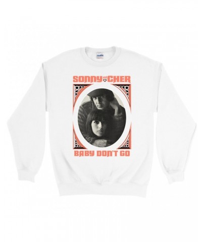 Sonny & Cher Sweatshirt | Baby Don't Go Retro Frame Image Sweatshirt $5.26 Sweatshirts