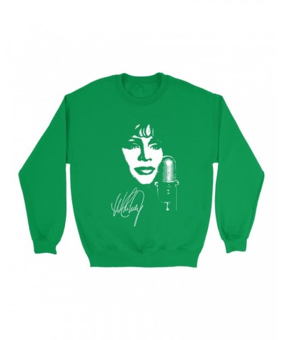 Whitney Houston Bright Colored Sweatshirt | Whitney Portrait Signature In White Sweatshirt $12.89 Sweatshirts