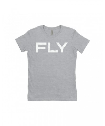 John Lennon Ladies' Boyfriend T-Shirt | Fly Distressed Design Worn By Shirt $9.45 Shirts