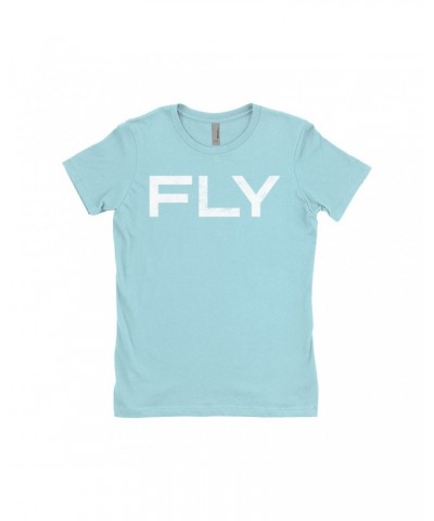 John Lennon Ladies' Boyfriend T-Shirt | Fly Distressed Design Worn By Shirt $9.45 Shirts