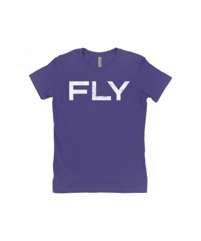 John Lennon Ladies' Boyfriend T-Shirt | Fly Distressed Design Worn By Shirt $9.45 Shirts