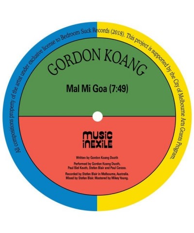 Gordon Koang Mal Mi Goa B/W Salaam Vinyl Record $5.07 Vinyl