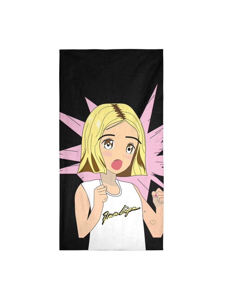 Dua Lipa Black Manga Beach Towel $5.51 Towels