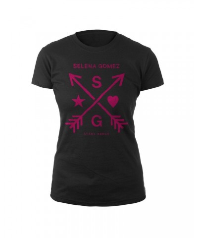 Selena Gomez Stars Dance Pink Arrows Junior Tee $8.96 Shirts