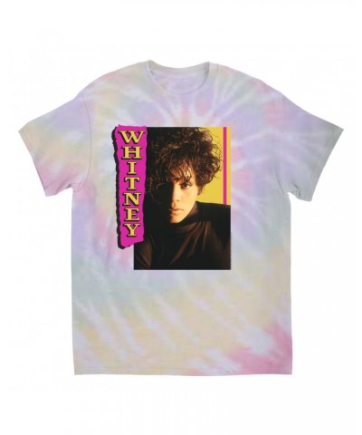 Whitney Houston T-Shirt | Whitney Pink And Yellow Image Tie Dye Shirt $11.95 Shirts