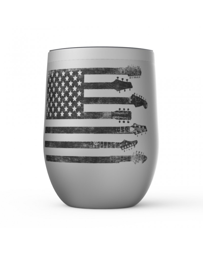 Music Life Wine Tumbler | Flag Guitar Stemless Wine Tumbler $8.38 Drinkware