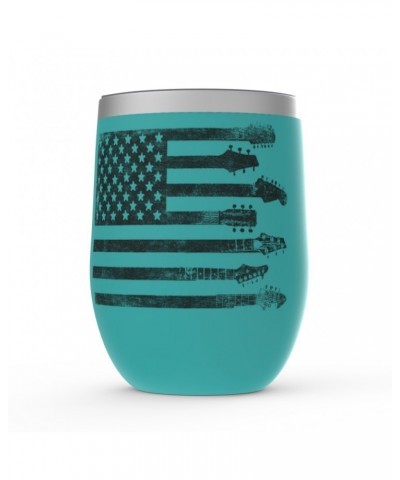 Music Life Wine Tumbler | Flag Guitar Stemless Wine Tumbler $8.38 Drinkware