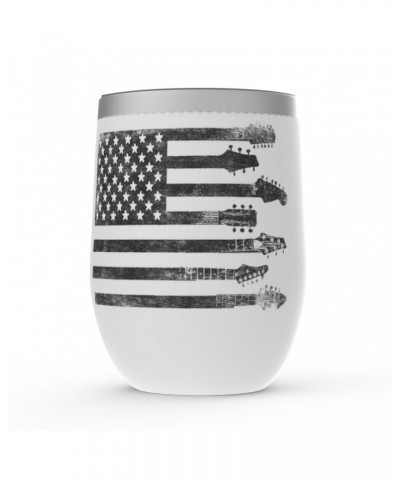 Music Life Wine Tumbler | Flag Guitar Stemless Wine Tumbler $8.38 Drinkware