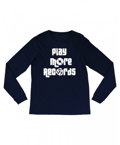 Music Life Long Sleeve Shirt | Play More Records Shirt $5.90 Shirts