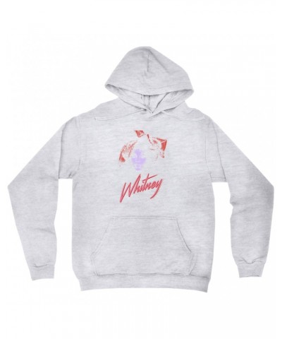 Whitney Houston Hoodie | Purple And Red 1987 Photo Design Hoodie $5.42 Sweatshirts