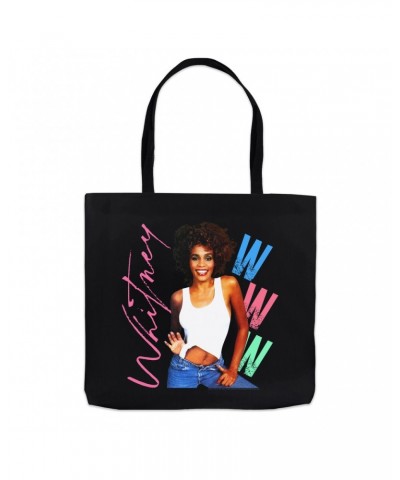 Whitney Houston Tote Bag | Whitney Pastel W Design Bag $13.00 Bags