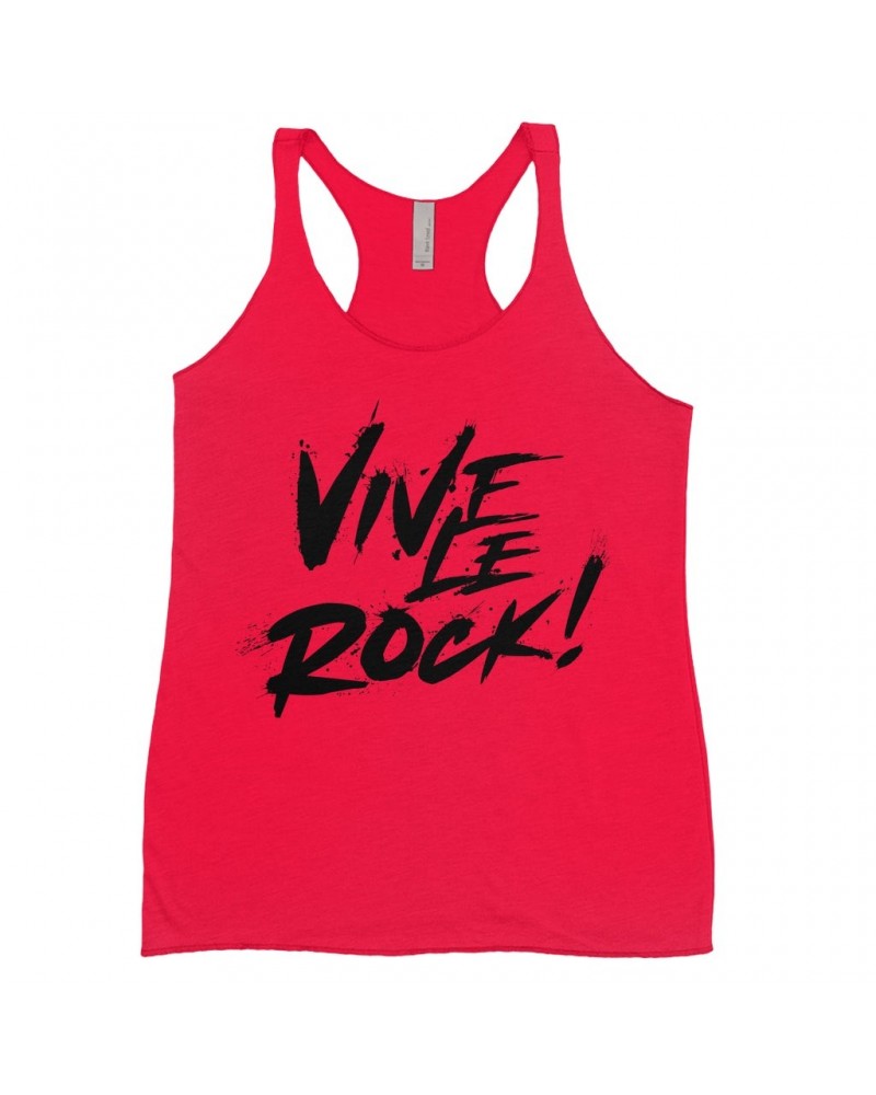 Music Life Ladies' Tank Top | Vive Le Rock Shirt $4.36 Shirts