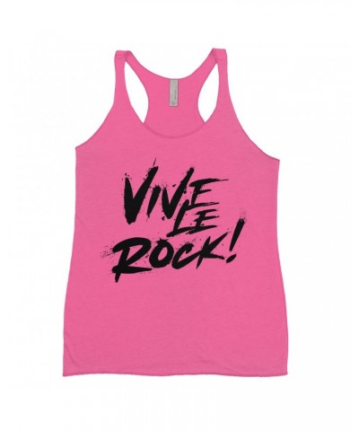 Music Life Ladies' Tank Top | Vive Le Rock Shirt $4.36 Shirts