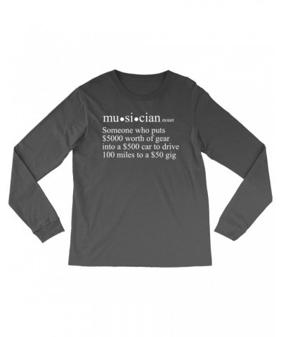 Music Life Long Sleeve Shirt | Musician Definition Shirt $7.27 Shirts