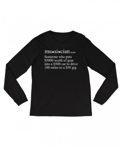 Music Life Long Sleeve Shirt | Musician Definition Shirt $7.27 Shirts