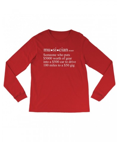 Music Life Long Sleeve Shirt | Musician Definition Shirt $7.27 Shirts