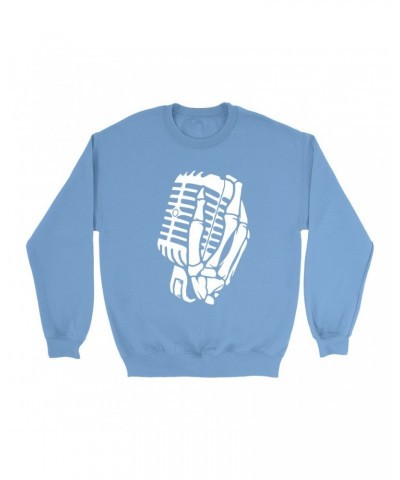 Music Life Colorful Sweatshirt | Skelehands On The Mic Sweatshirt $7.38 Sweatshirts