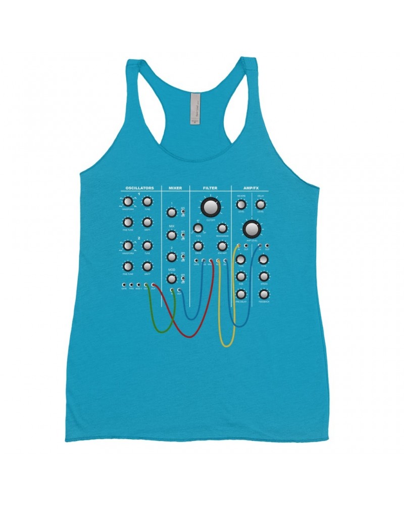 Music Life Colorful Racerback Tank | Modular Synth Chest Panel Tank Top $60.63 Shirts