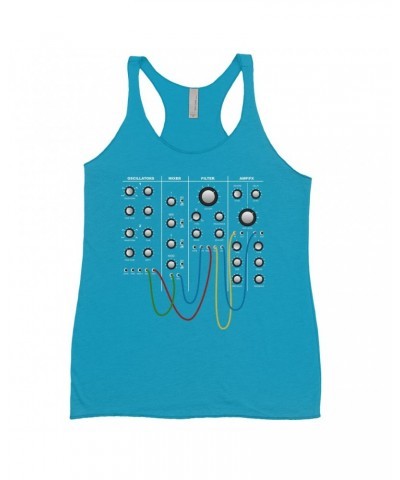 Music Life Colorful Racerback Tank | Modular Synth Chest Panel Tank Top $60.63 Shirts