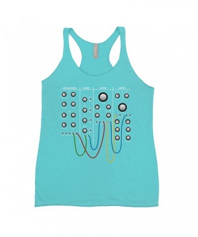 Music Life Colorful Racerback Tank | Modular Synth Chest Panel Tank Top $60.63 Shirts