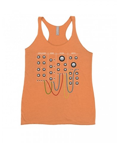 Music Life Colorful Racerback Tank | Modular Synth Chest Panel Tank Top $60.63 Shirts