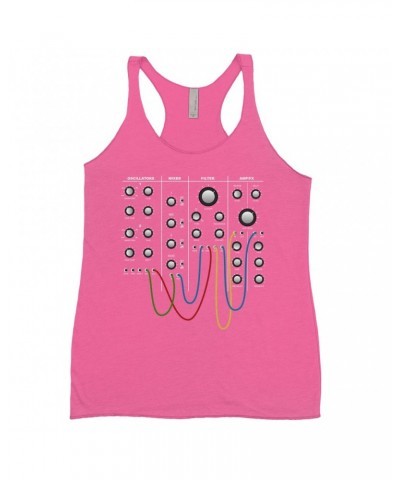 Music Life Colorful Racerback Tank | Modular Synth Chest Panel Tank Top $60.63 Shirts