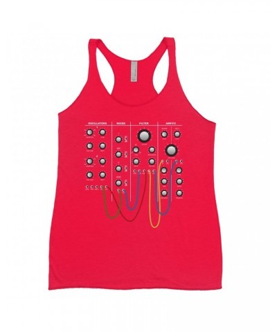 Music Life Colorful Racerback Tank | Modular Synth Chest Panel Tank Top $60.63 Shirts